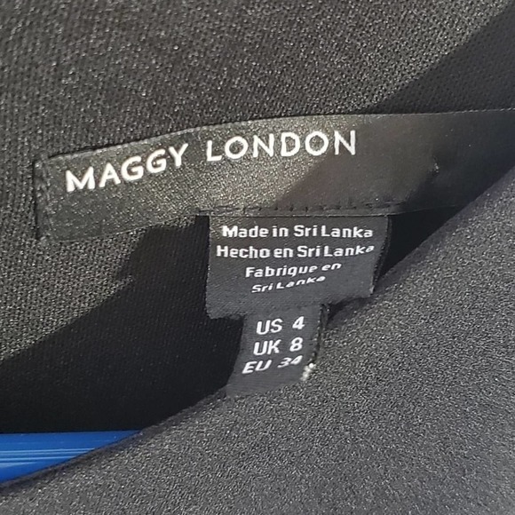 Maggy London Floral Bell Sleeve Dress‎ Sz 4 - Picture 5 of 7